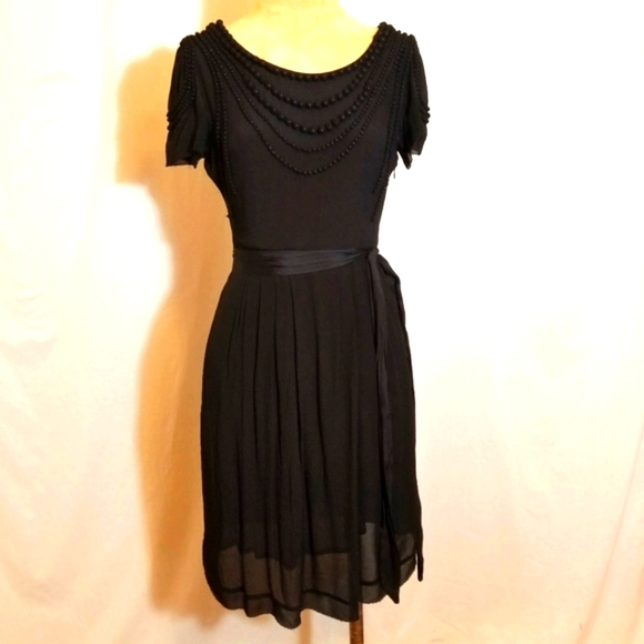 Yoana Baraschi Dresses & Skirts - YOANA BARASCHI LITTLE BLACK DRESS GOTH WITCH LBD FUNERAL ANTHROPOLOGIE RETRO 4